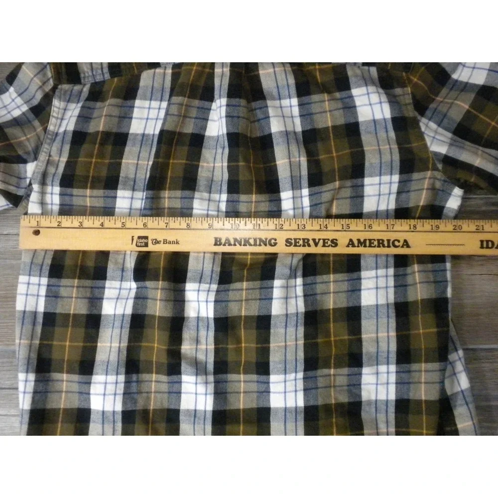 The North Face Arroyo Shirt Mens M Green Plaid Lightweight Flannel Granola Trail